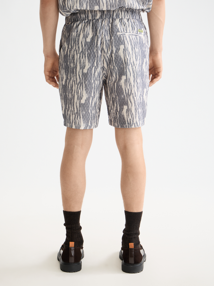 Fave jacquard viscose-blend relaxed fit bermuda short