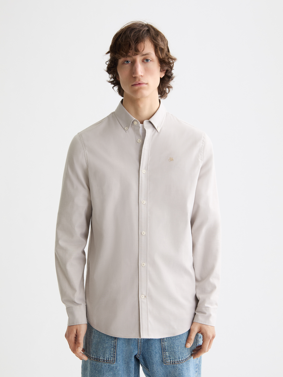 Seasonal core-Solid regular-fit oxford shirt