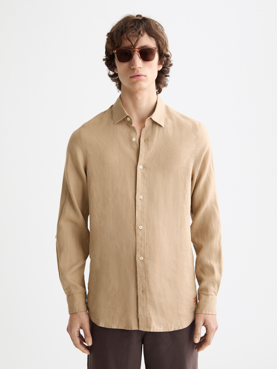 Seasonal core-Regular-fit linen shirt