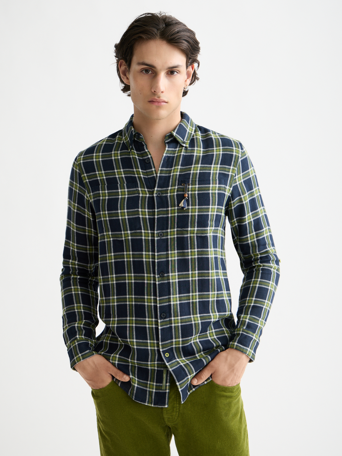 Double-face regular fit shirt