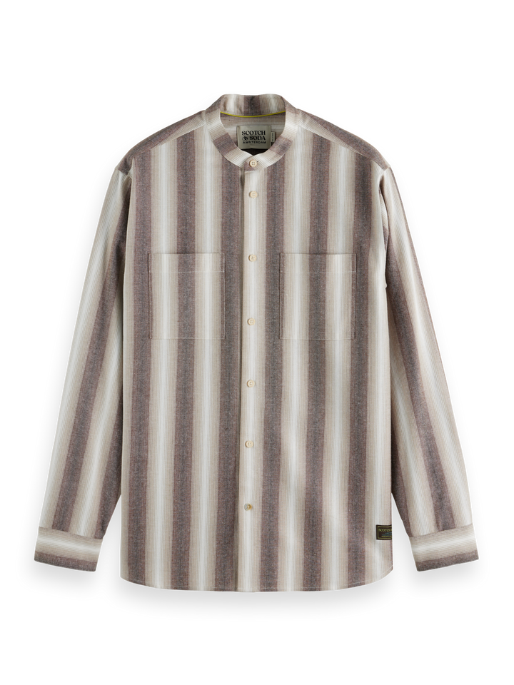 Shadow-striped cotton shirt