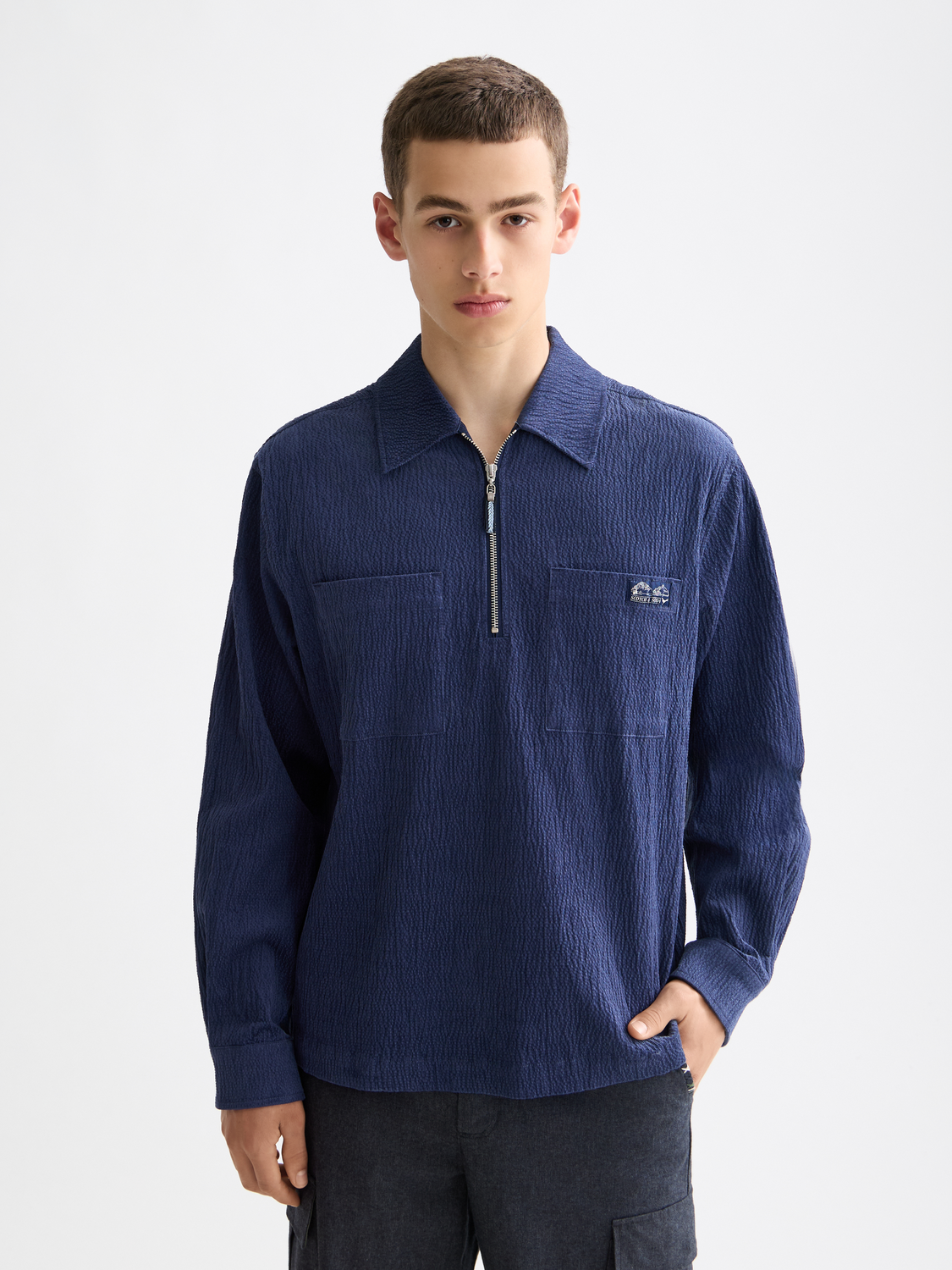 1/4 zip corduroy shirt