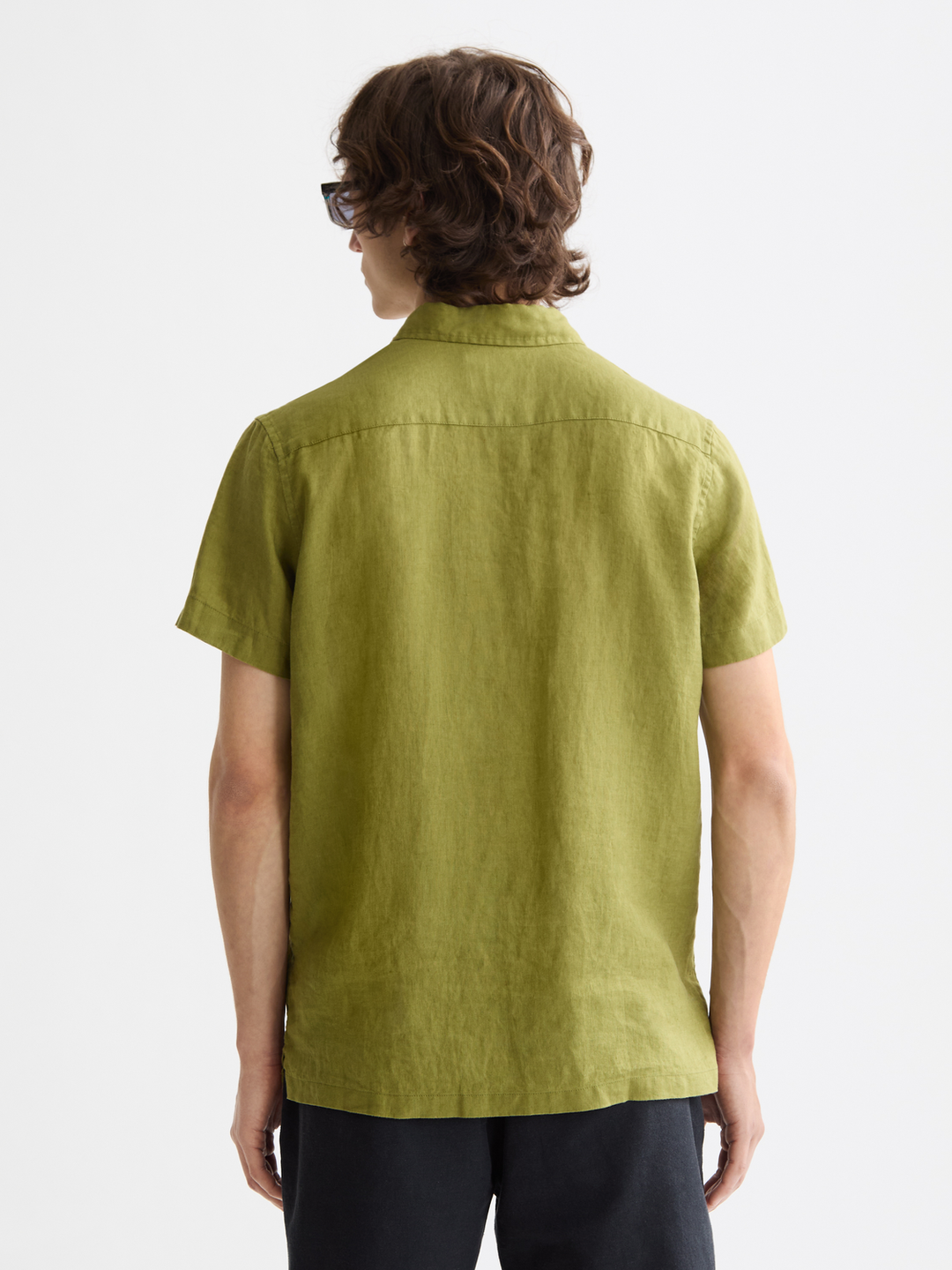 Core seasonal-Regular-fit short-sleeved linen shirt