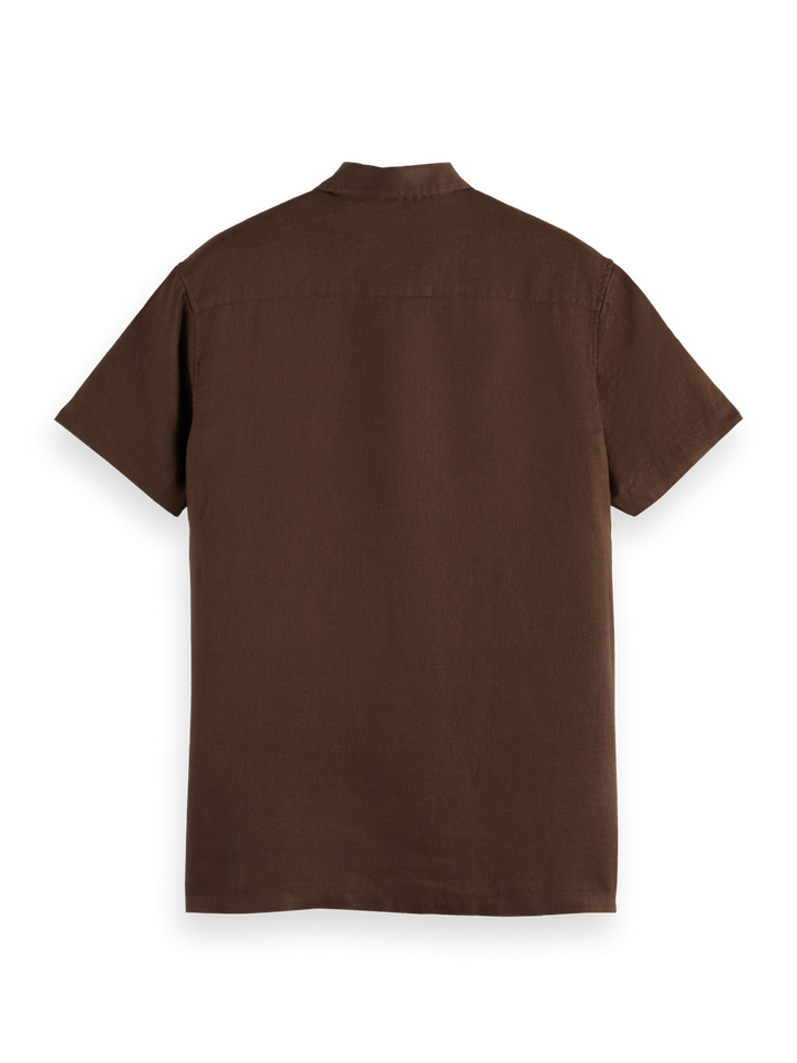Core seasonal-Regular-fit short-sleeved linen shirt