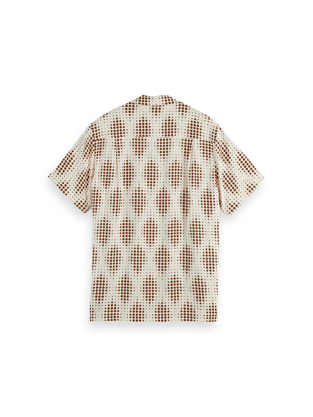 Printed short-sleeved viscose shirt
