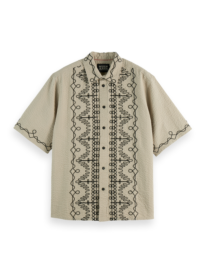 Embroidered Short Sleeve Shirt