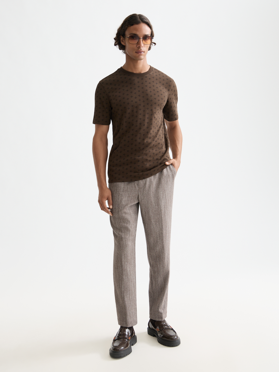 Regular fit allover print t-shirt