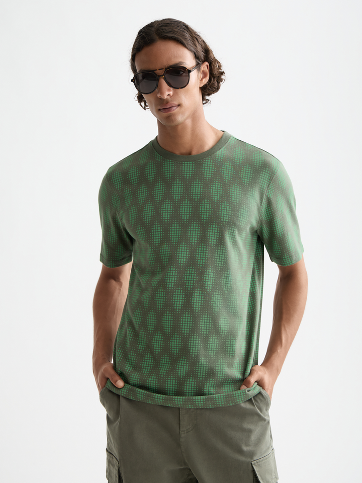 Regular Fit Micro AOP T-shirt
