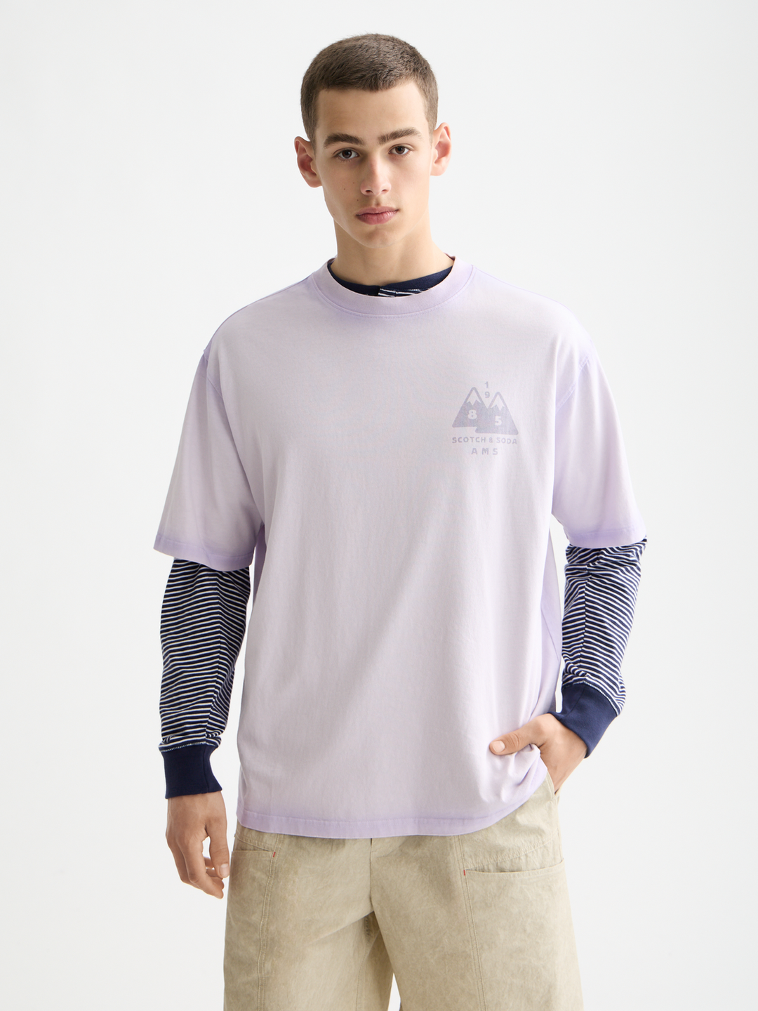 Loose Fit Garment Dye Aw T-Shirt