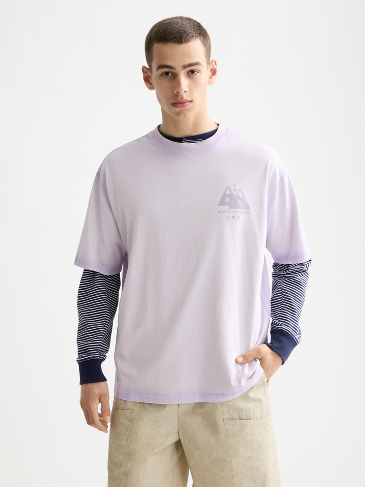 Loose Fit Garment Dye Aw T-Shirt