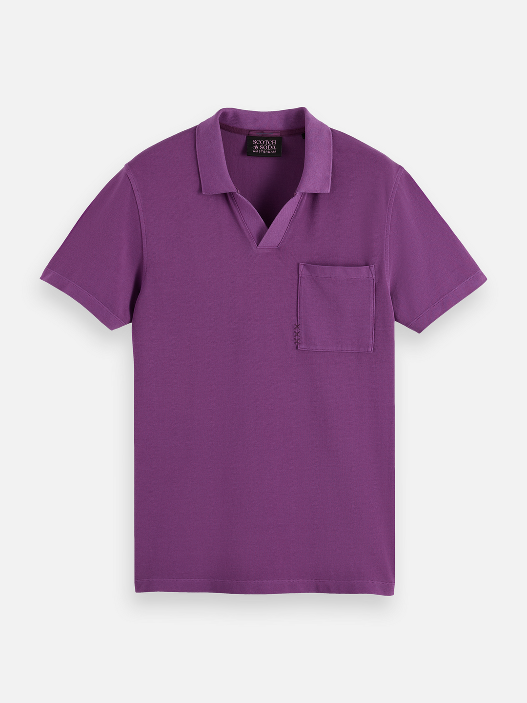 Garment-Dyed Pique Relaxed Fit Pocket Polo