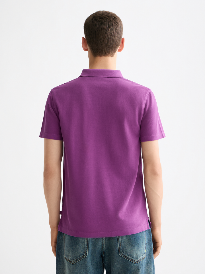 Garment-Dyed Pique Relaxed Fit Pocket Polo