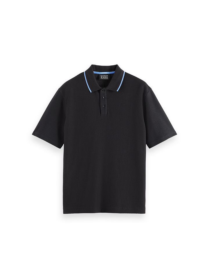 Structured relaxed fit polo