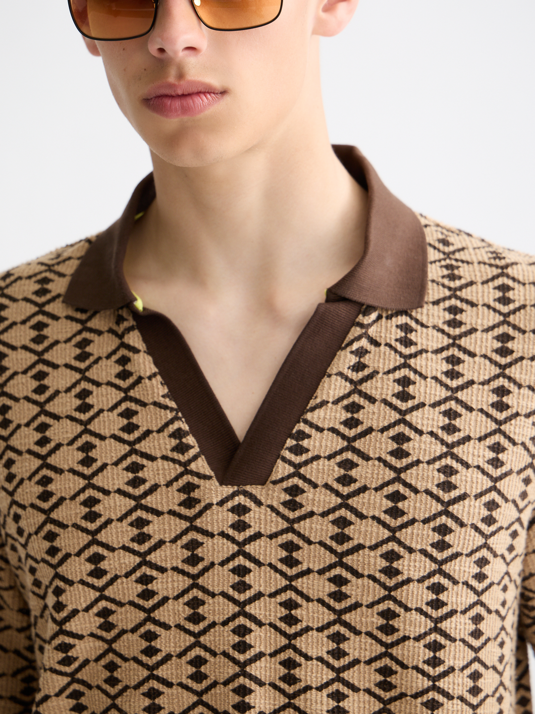 Towelling Printed Relaxed Polo