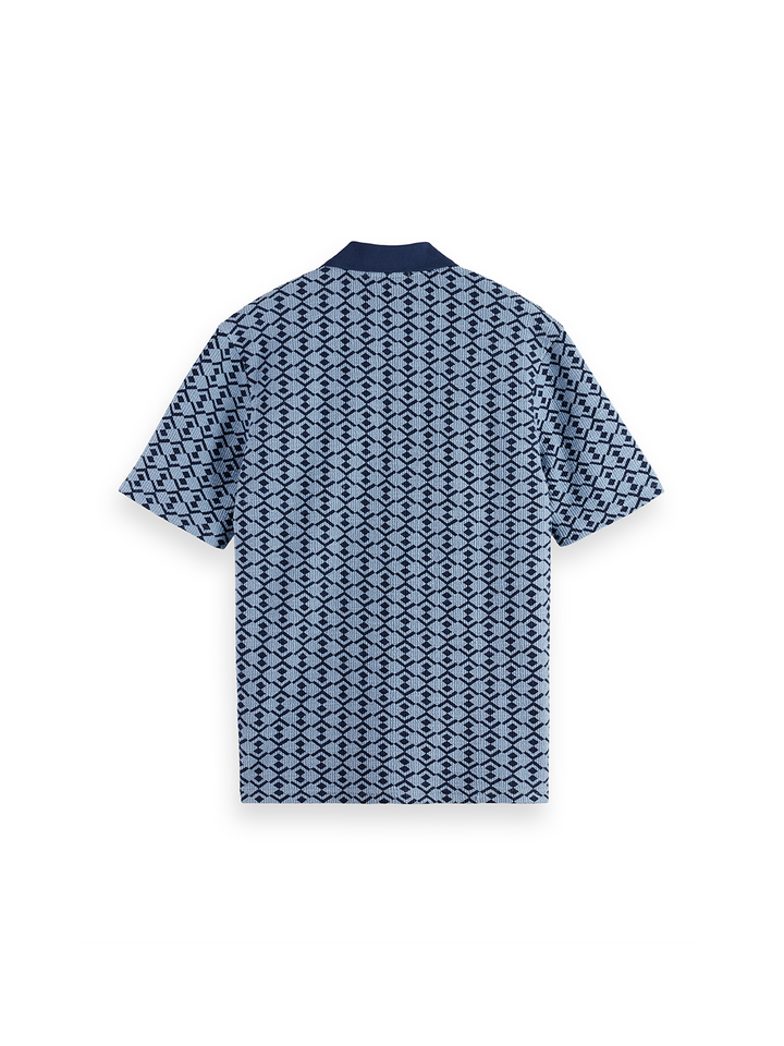 Towelling Printed Relaxed Polo