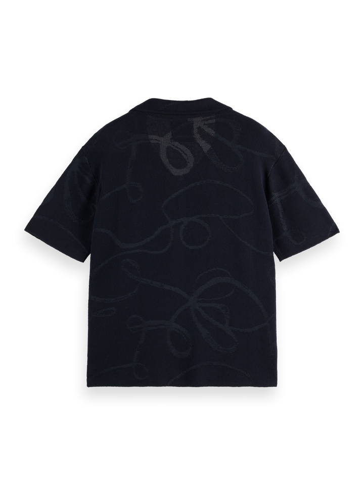 Jacquard Knitted Short Sleeve Shirt