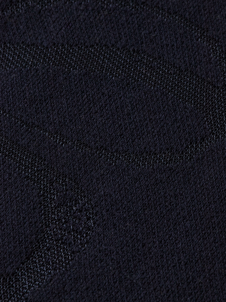 Jacquard Knitted Short Sleeve Shirt