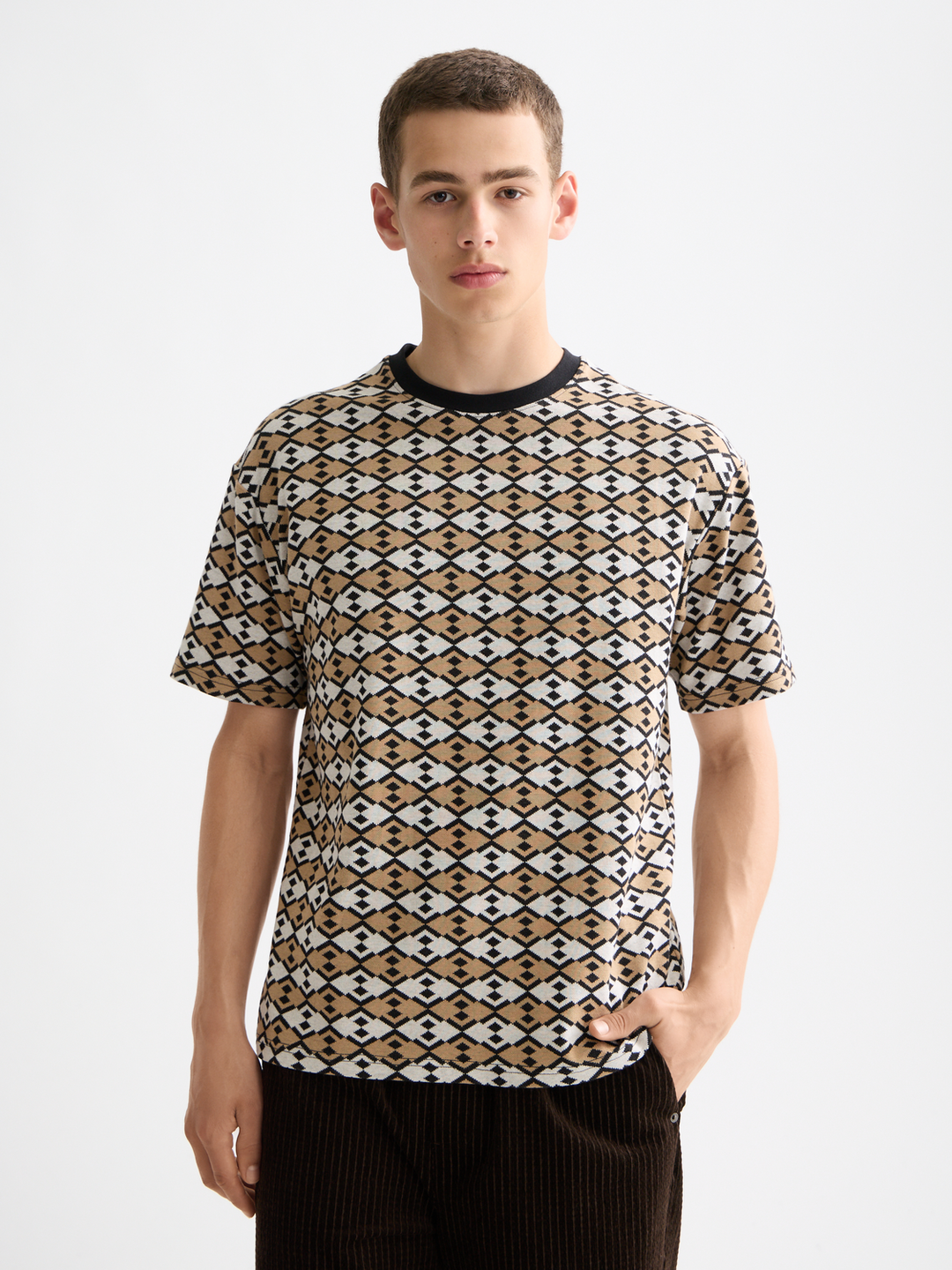 Relaxed Fit Jacquard T-shirt