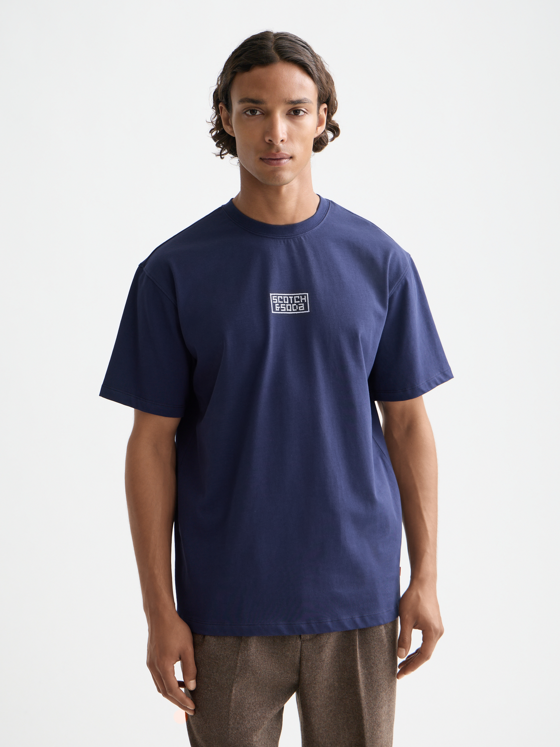 Relaxed fit cross-stitch artwork t-shirt
