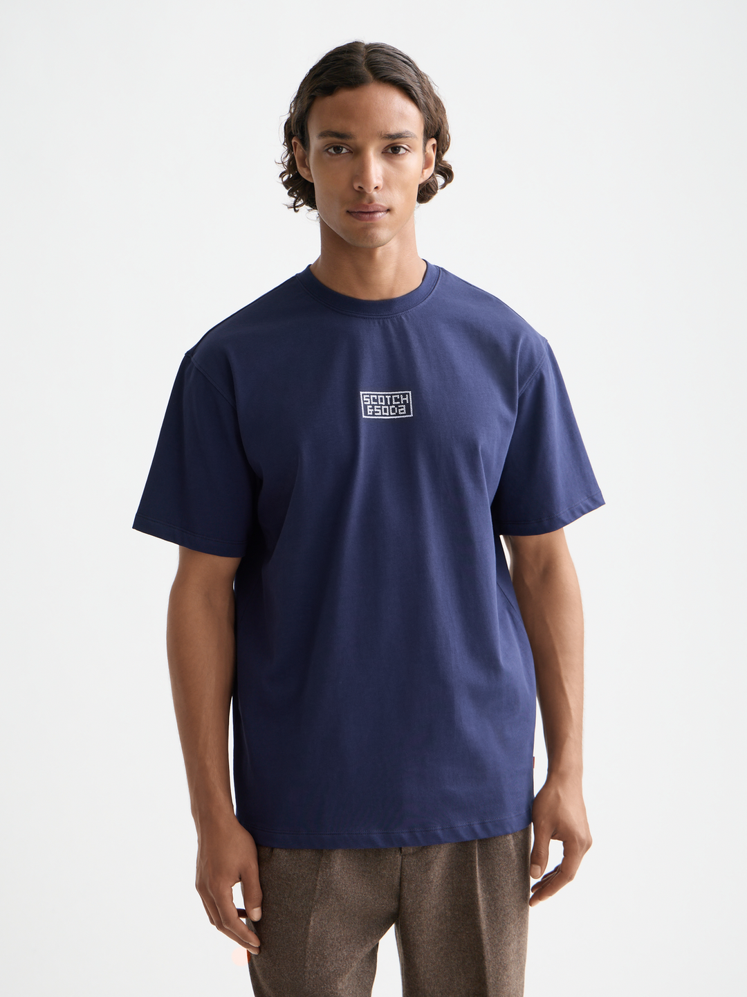 Relaxed fit cross-stitch artwork t-shirt