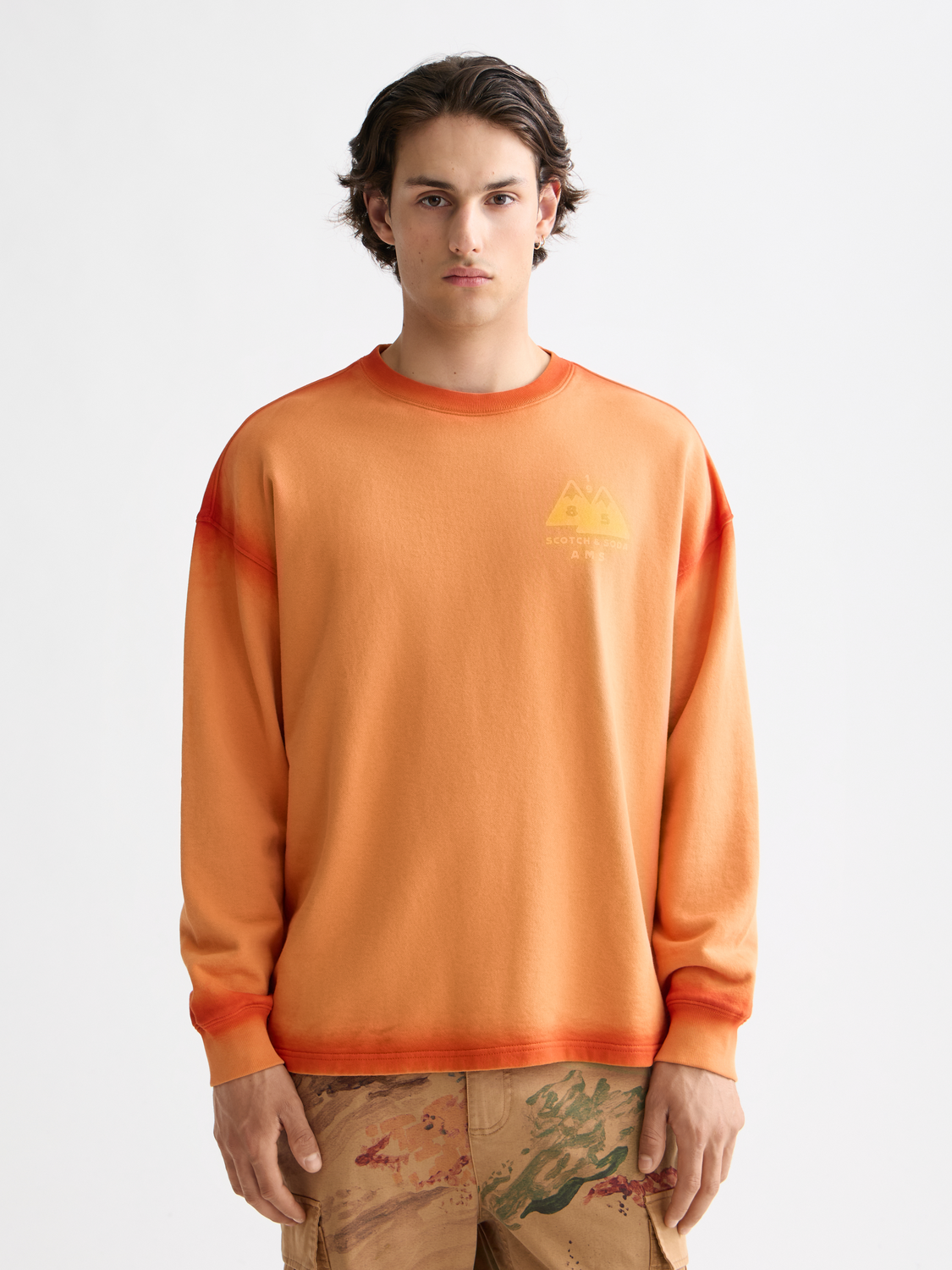 Relaxed fit garment-dyed artwork sweatshirt