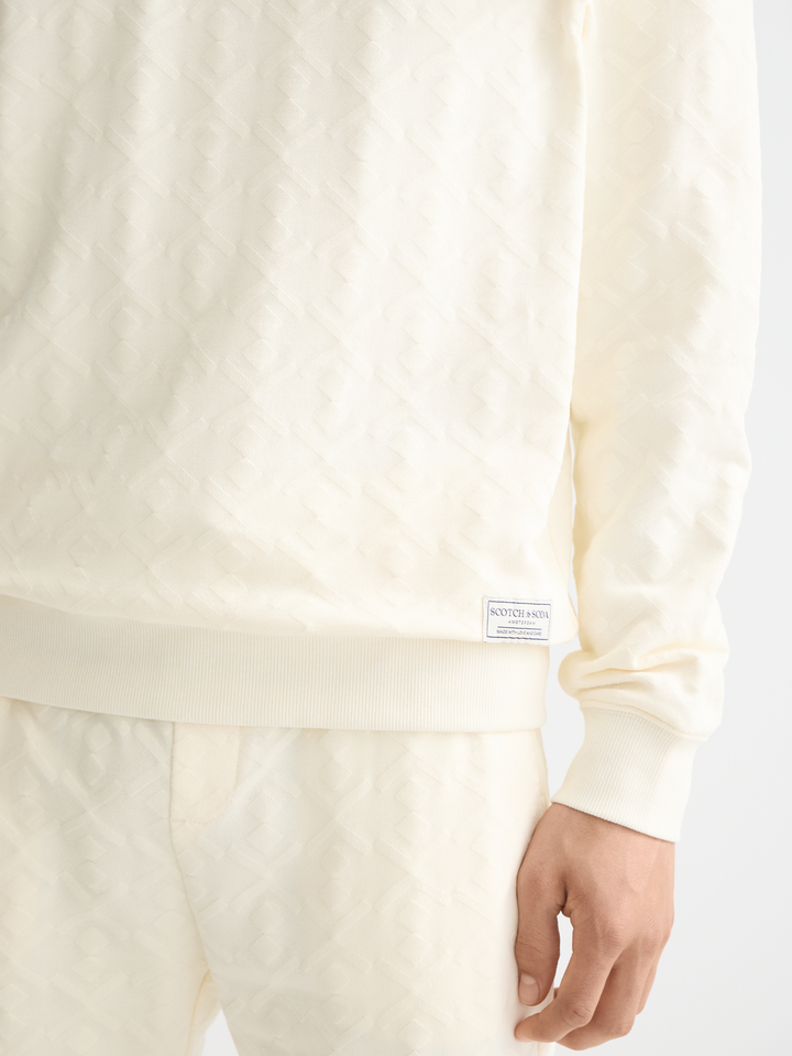 Jacquard terry sweatshirt