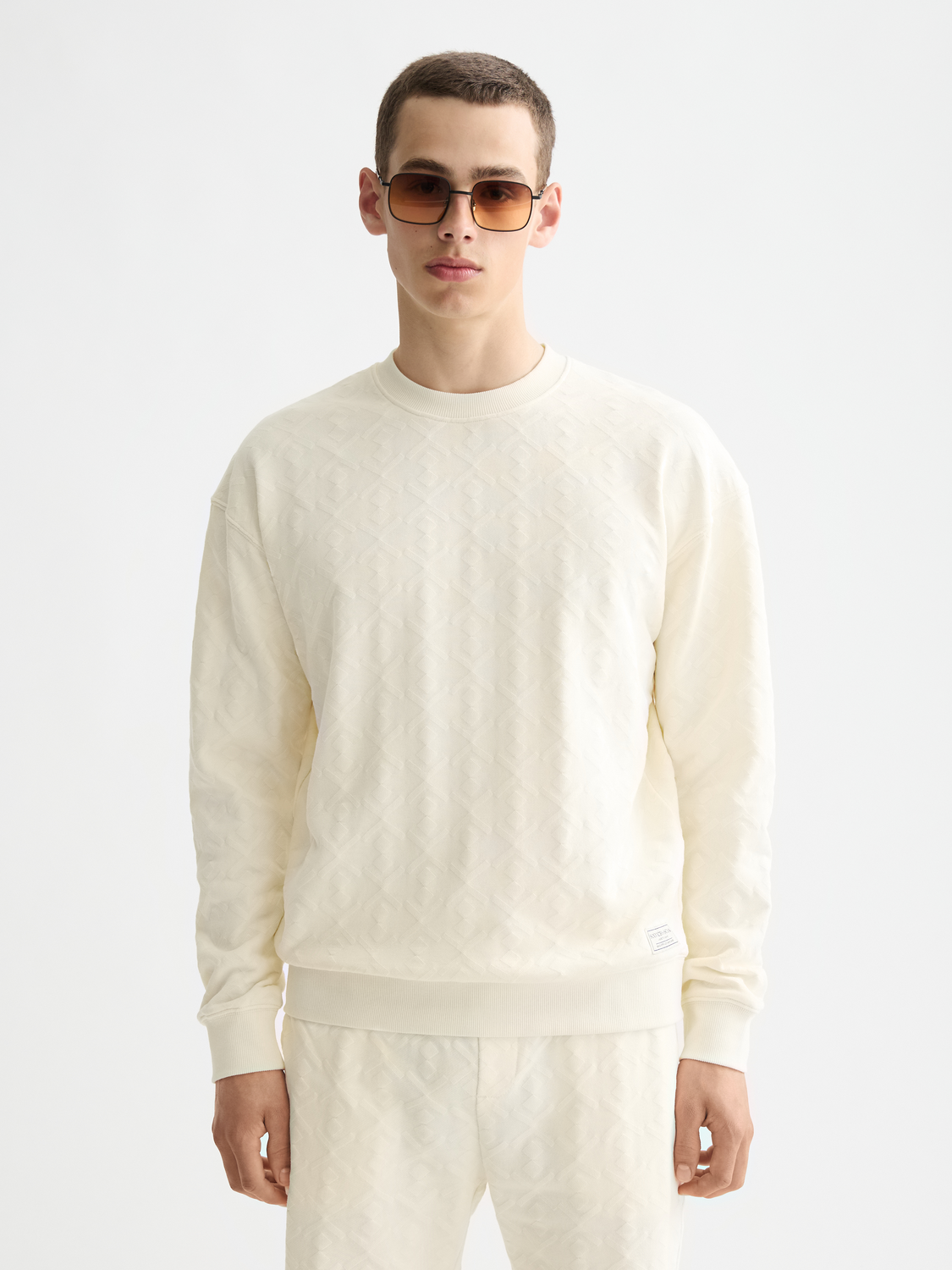 Jacquard terry sweatshirt