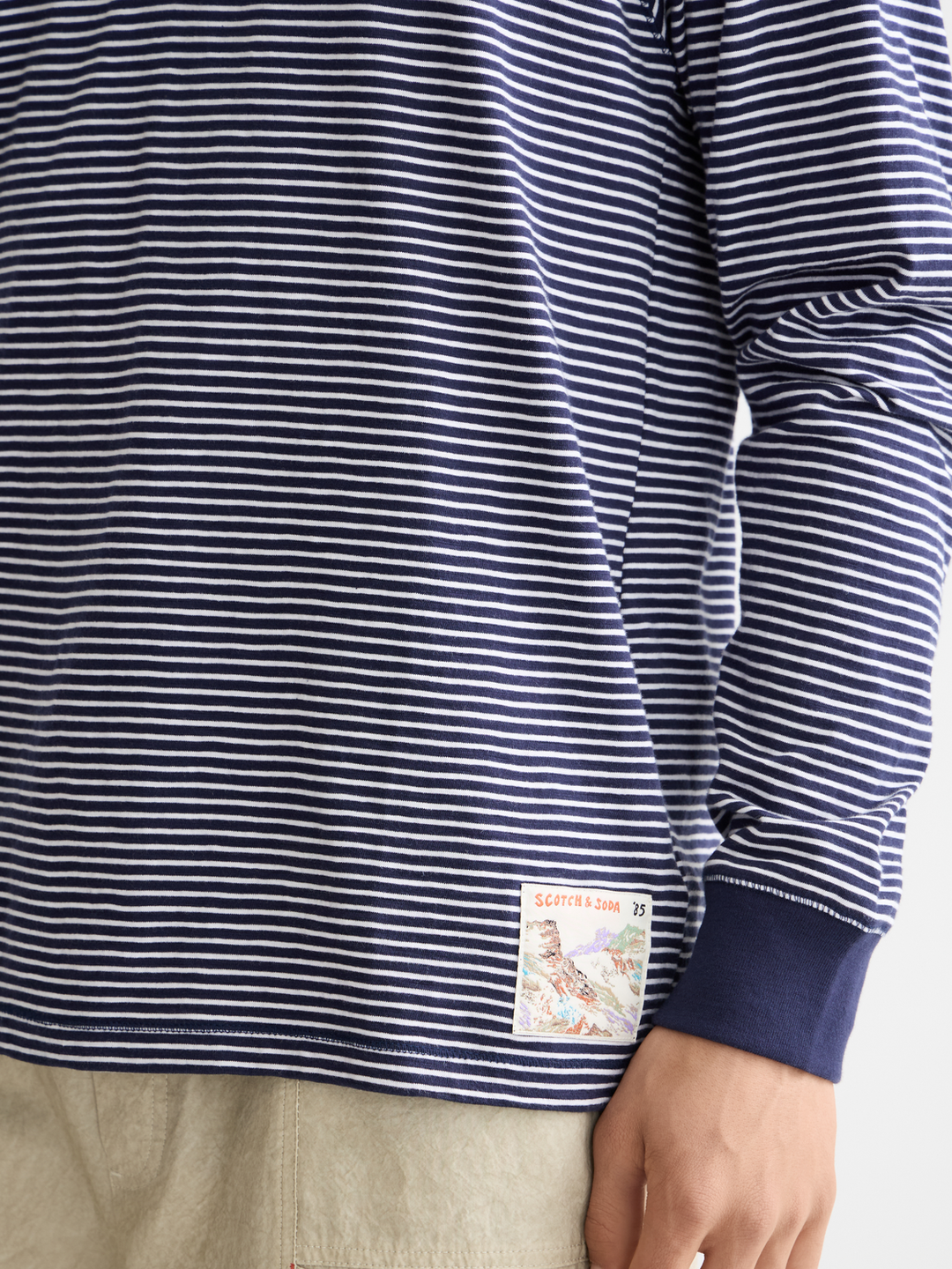 Relaxed Fit Striped Henley