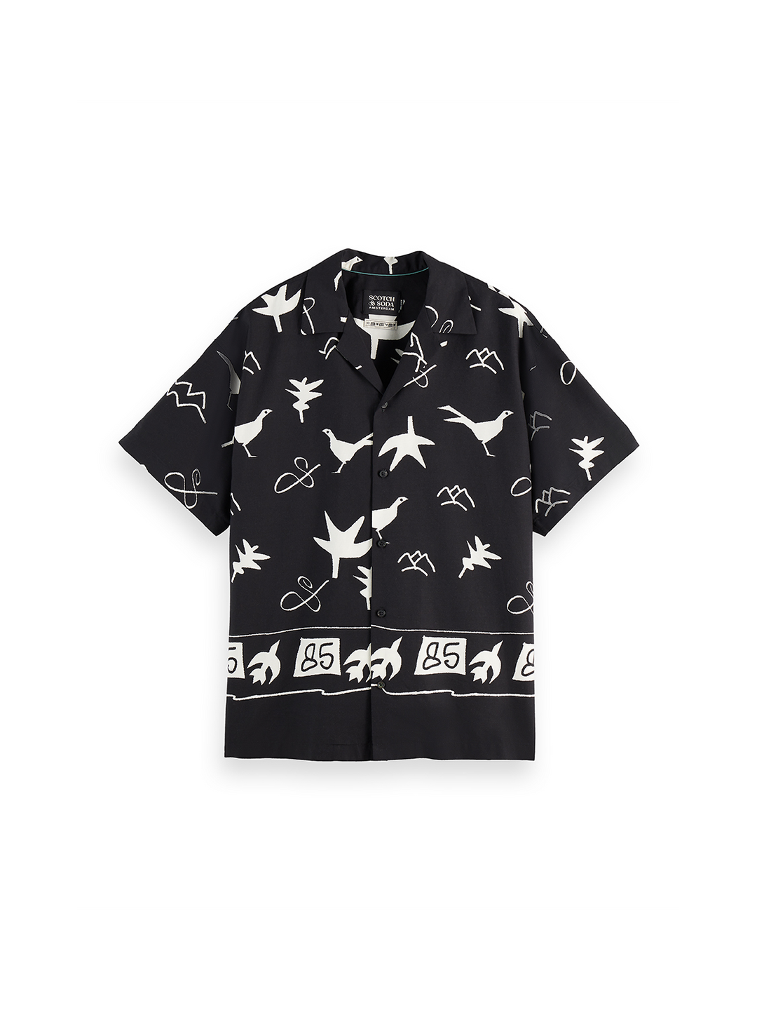 Placed print short-sleeved shirt