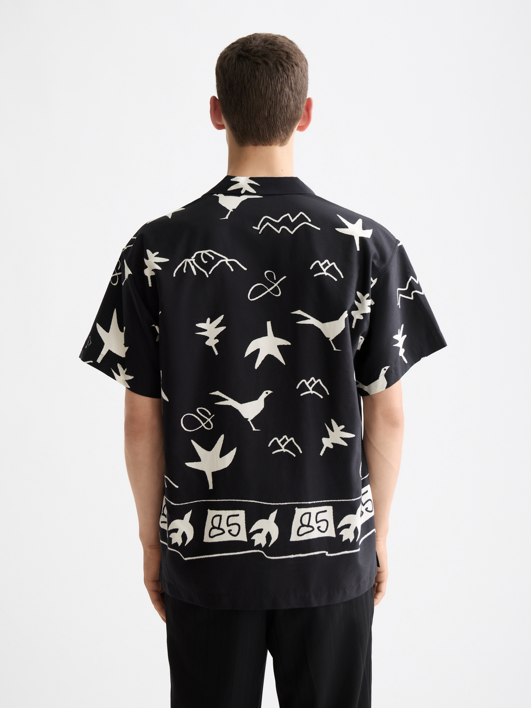 Placed print short-sleeved shirt