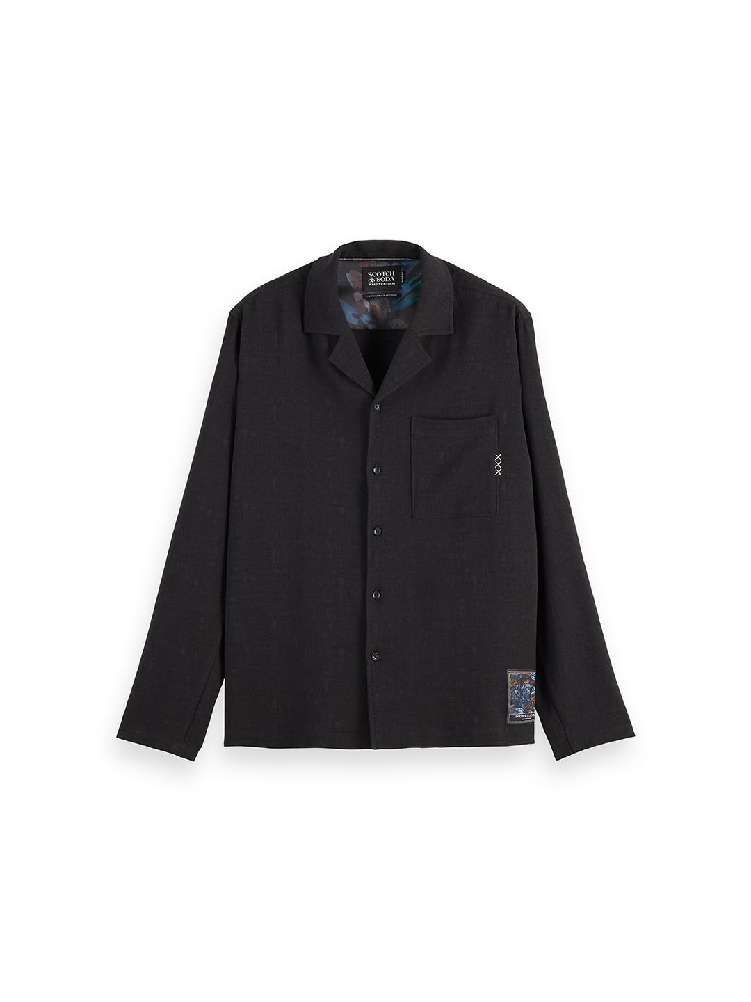 Tonal Jacquard Relaxed Shirt