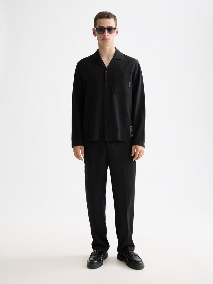 Tonal Jacquard Relaxed Shirt