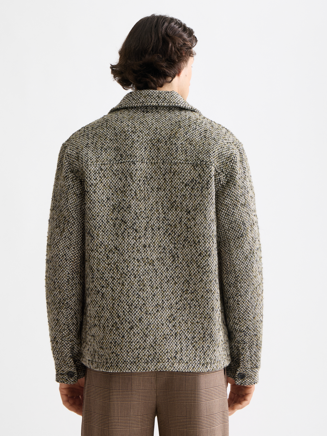 Multicoloured Tweed Wool-Blend Overshirt