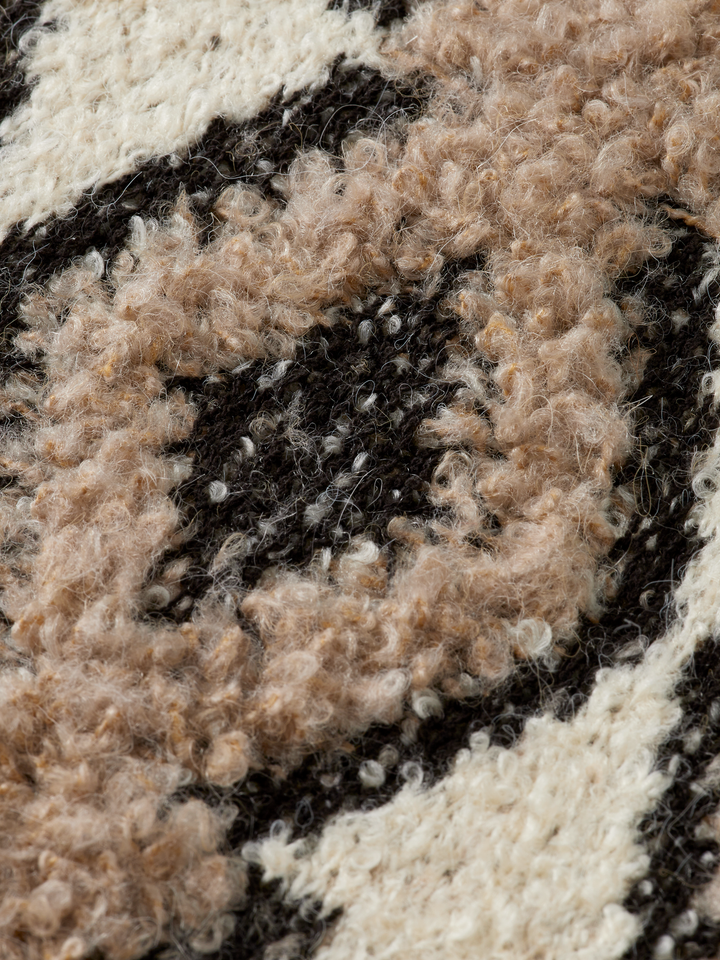 Argyles Jacquard Dropped Shoulder Pullover