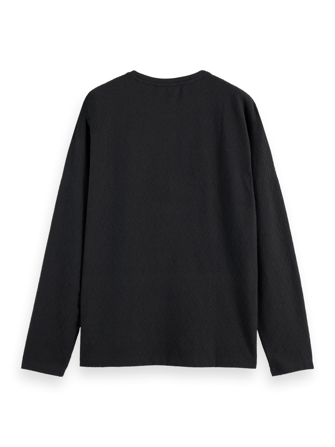 Relaxed fit jacquard knit long-sleeved t-shirt