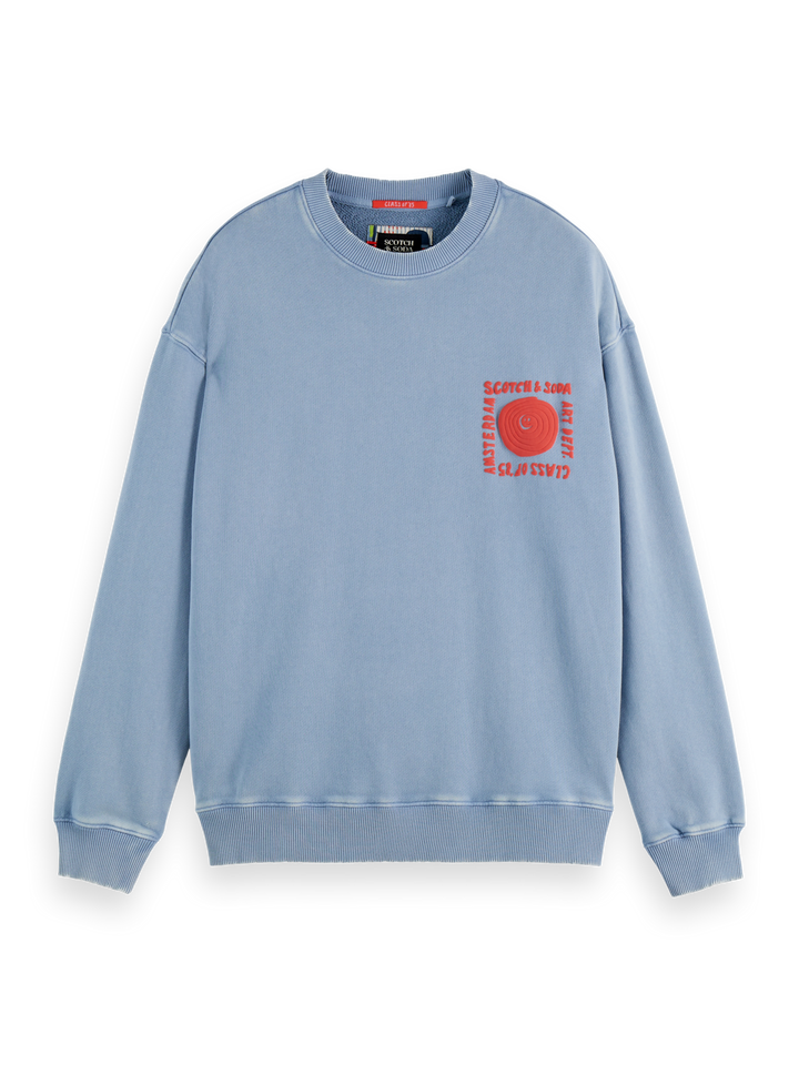 Relaxed-fit washed artwork sweatshirt