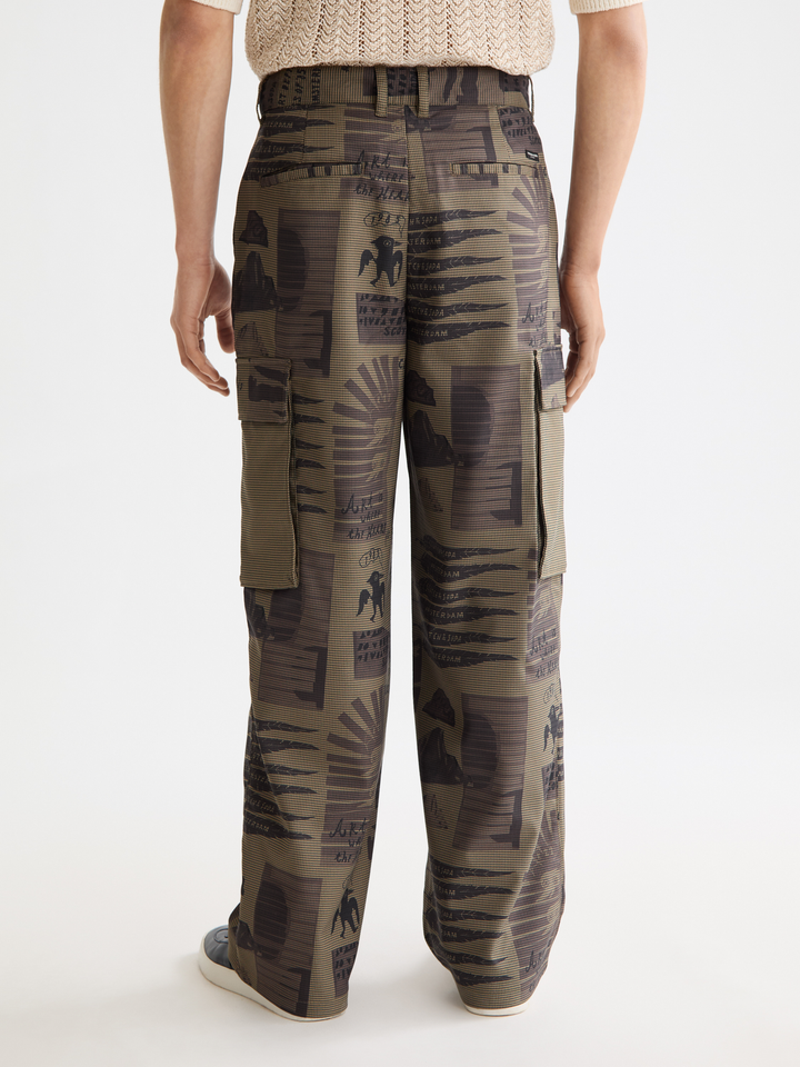 Baggy Printed Cargo Pants