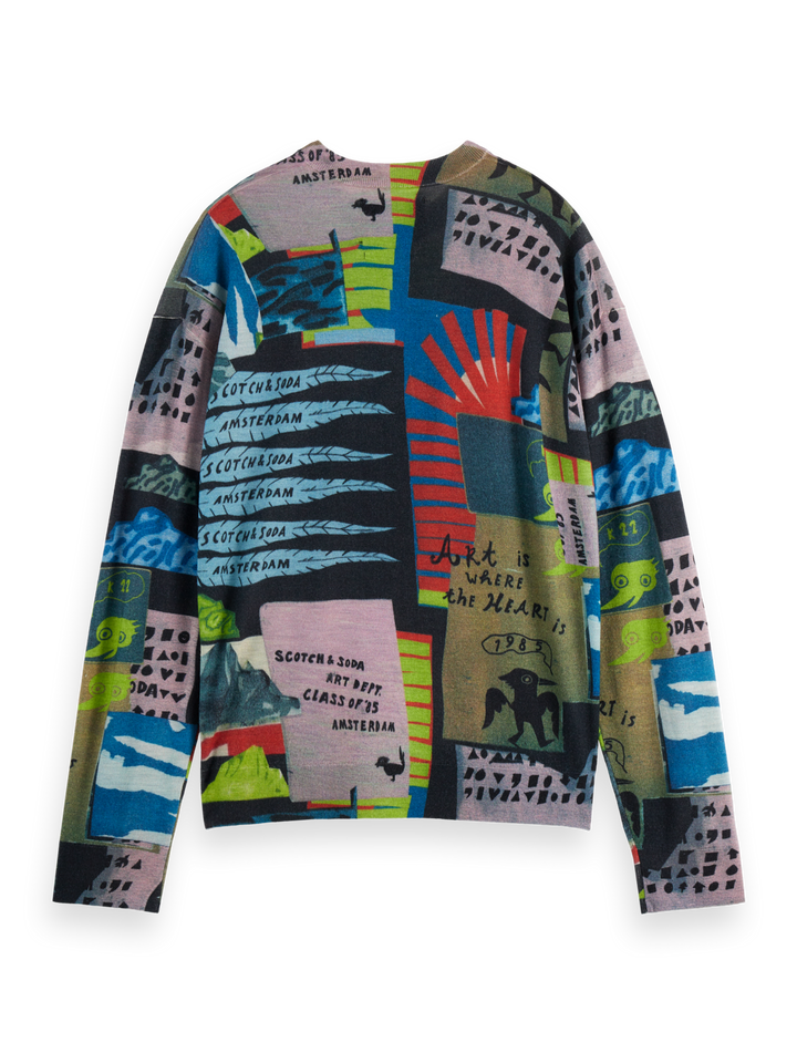 Relaxed-fit printed henley