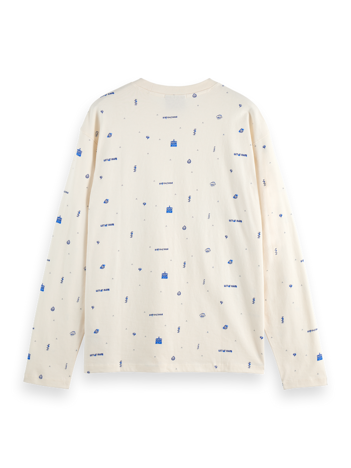 Allover Print Long-Sleeve Top – Let It Rain Collection