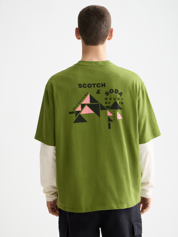 Loose fit front and back artwork t-shirt