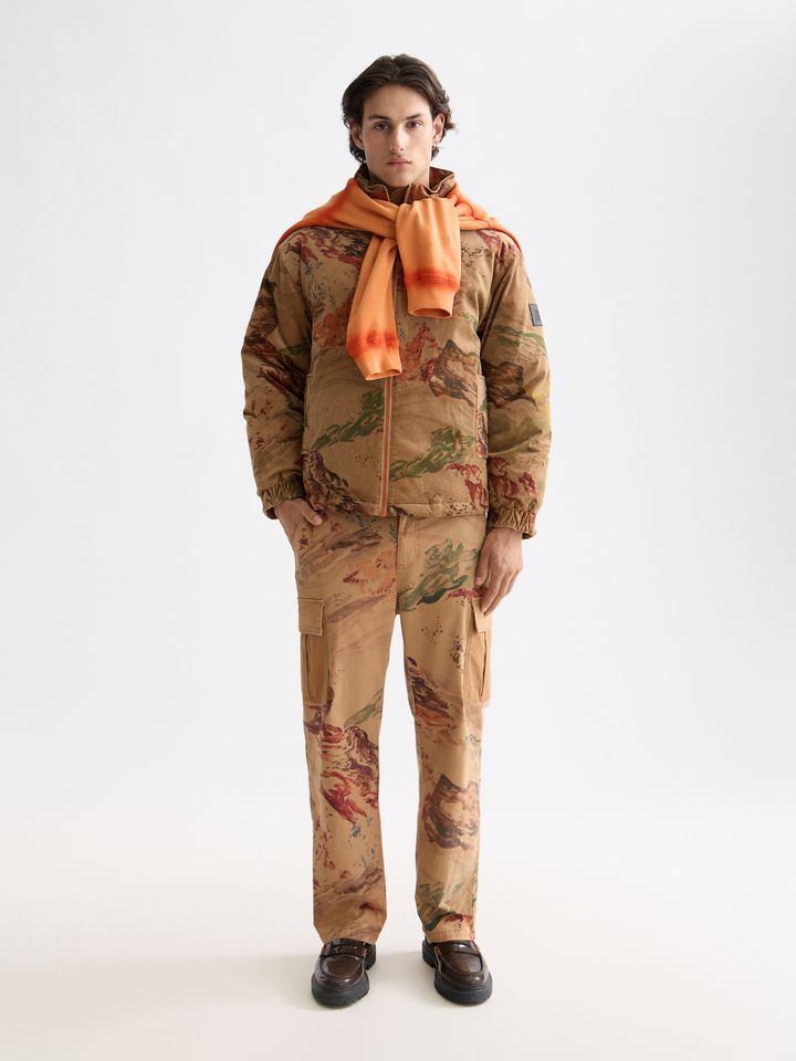 Harper Printed Loose Tapered Cargo Pants