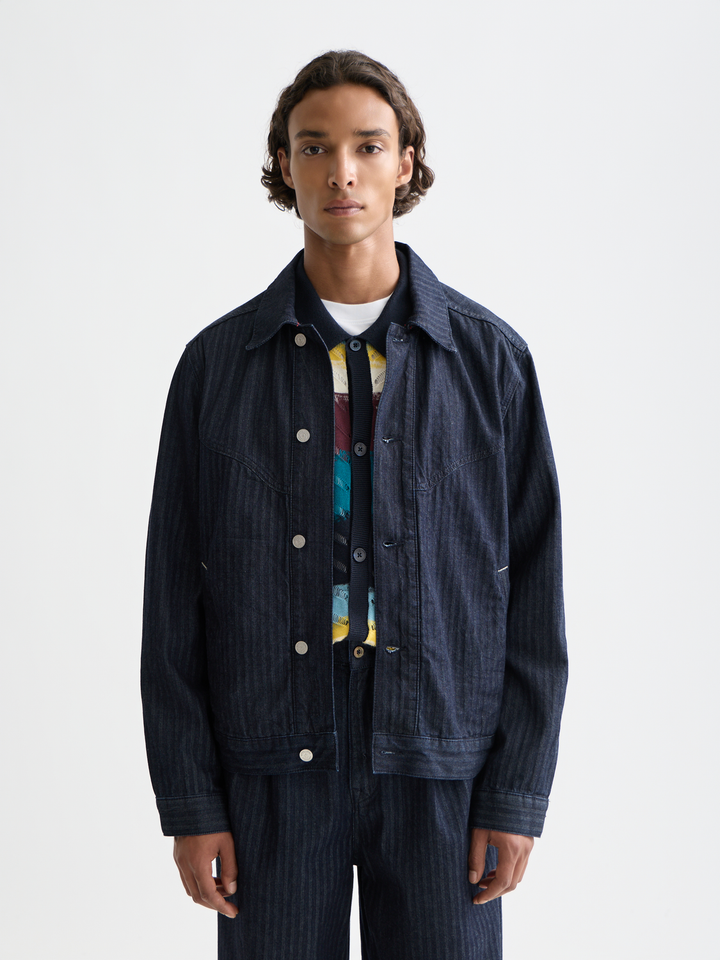 Trucker jacket with western details