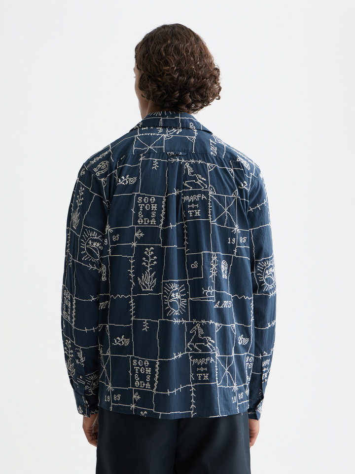 Allover embroidered shirt