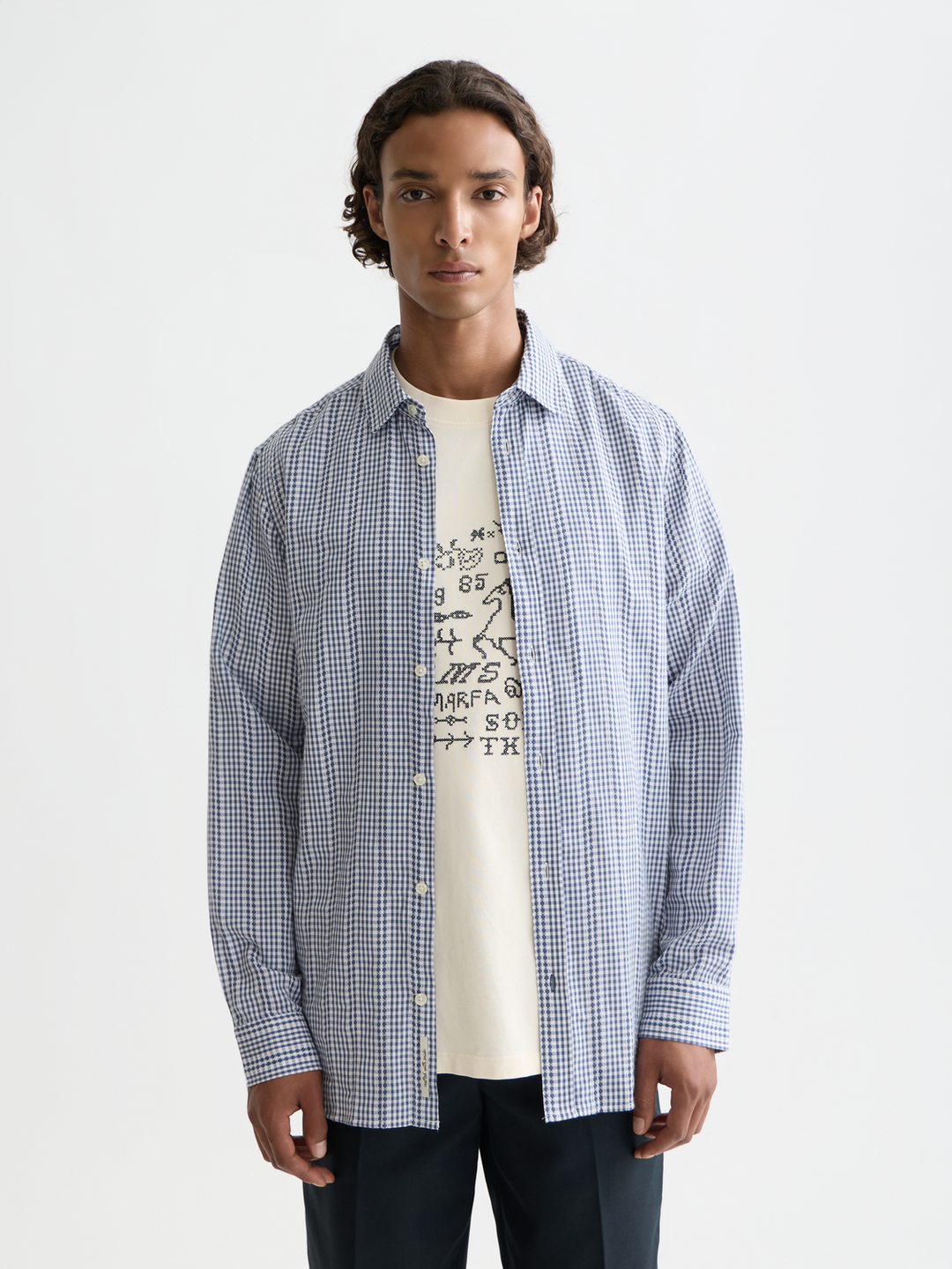 Microcheck Cotton Poplin Shirt