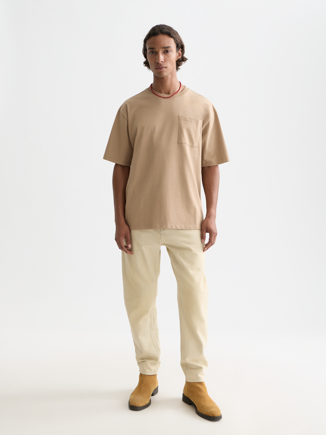Seasonal Essentials 3 Crosses Pocket Loose T-Shirt