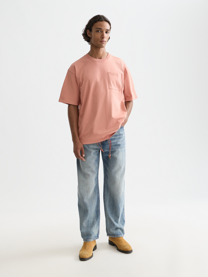 Seasonal Essentials 3 Crosses Pocket Loose T-Shirt