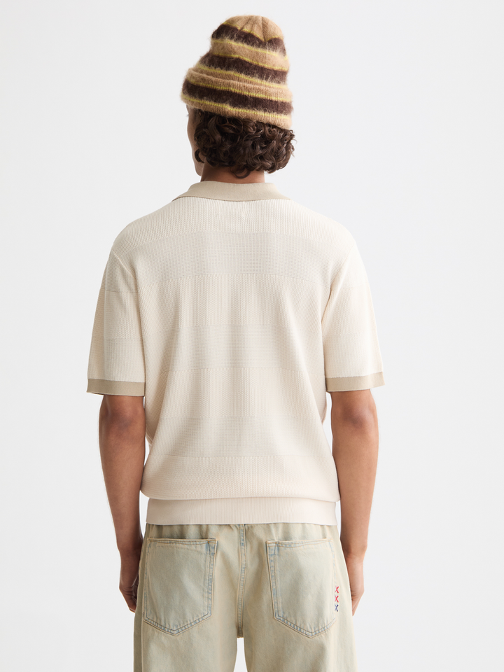 Knitted Striped Polo