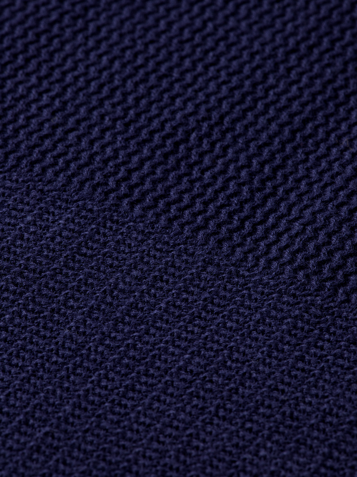 Knitted Striped Polo