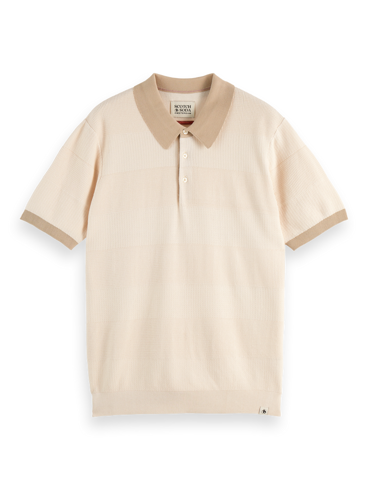 Knitted Striped Polo