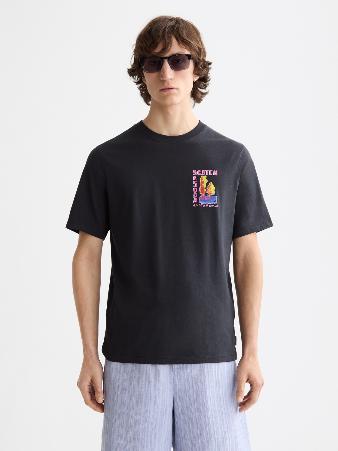 Regular-fit front and back artwork t-shirt